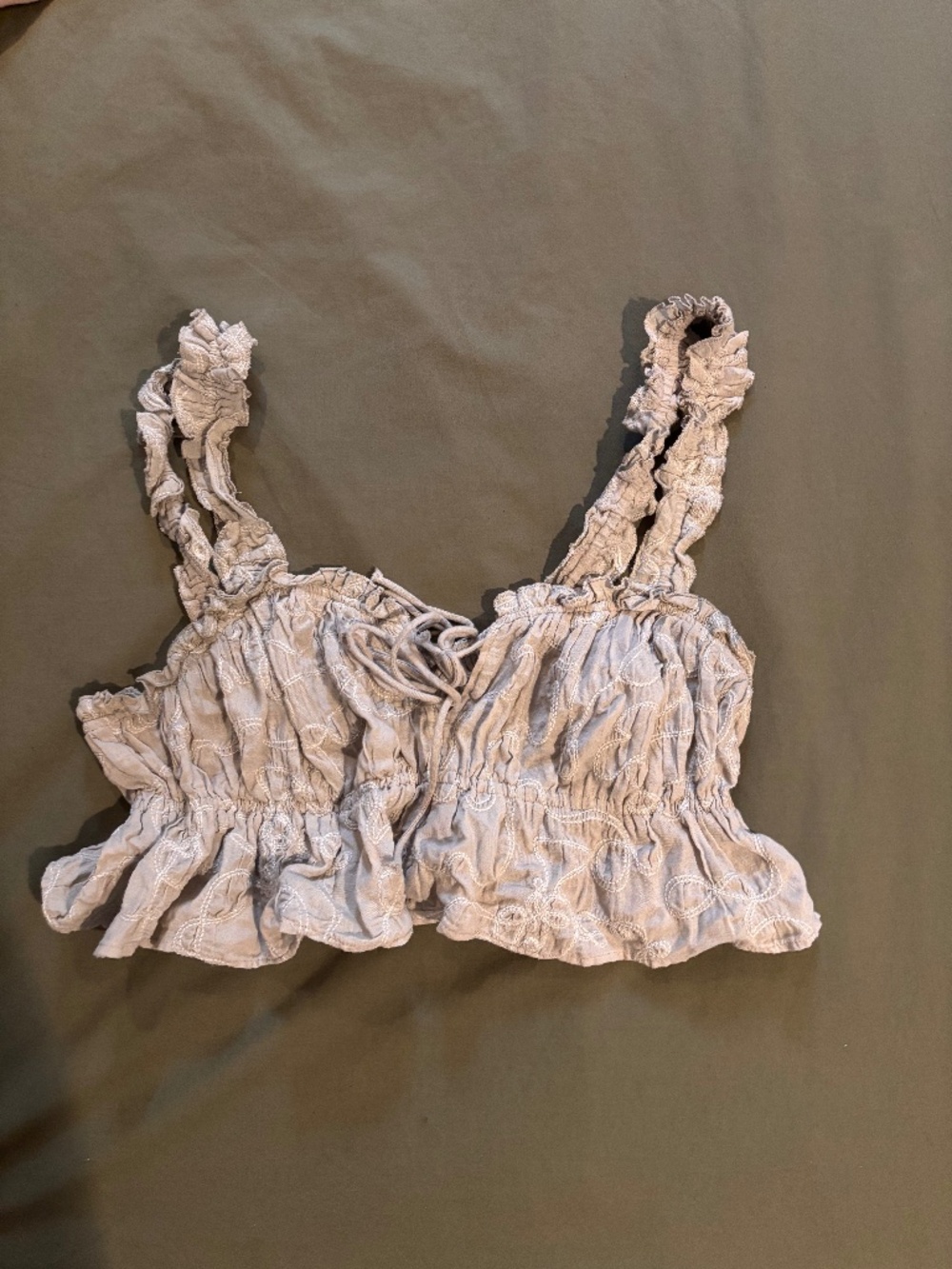 Embroidered Crop Top
